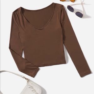 Shein Petite V-Neck Form Fitted